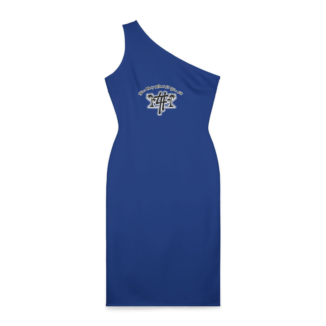 YOLIY T4 "Blue" Chic Asymmetrical Shoulder Dress