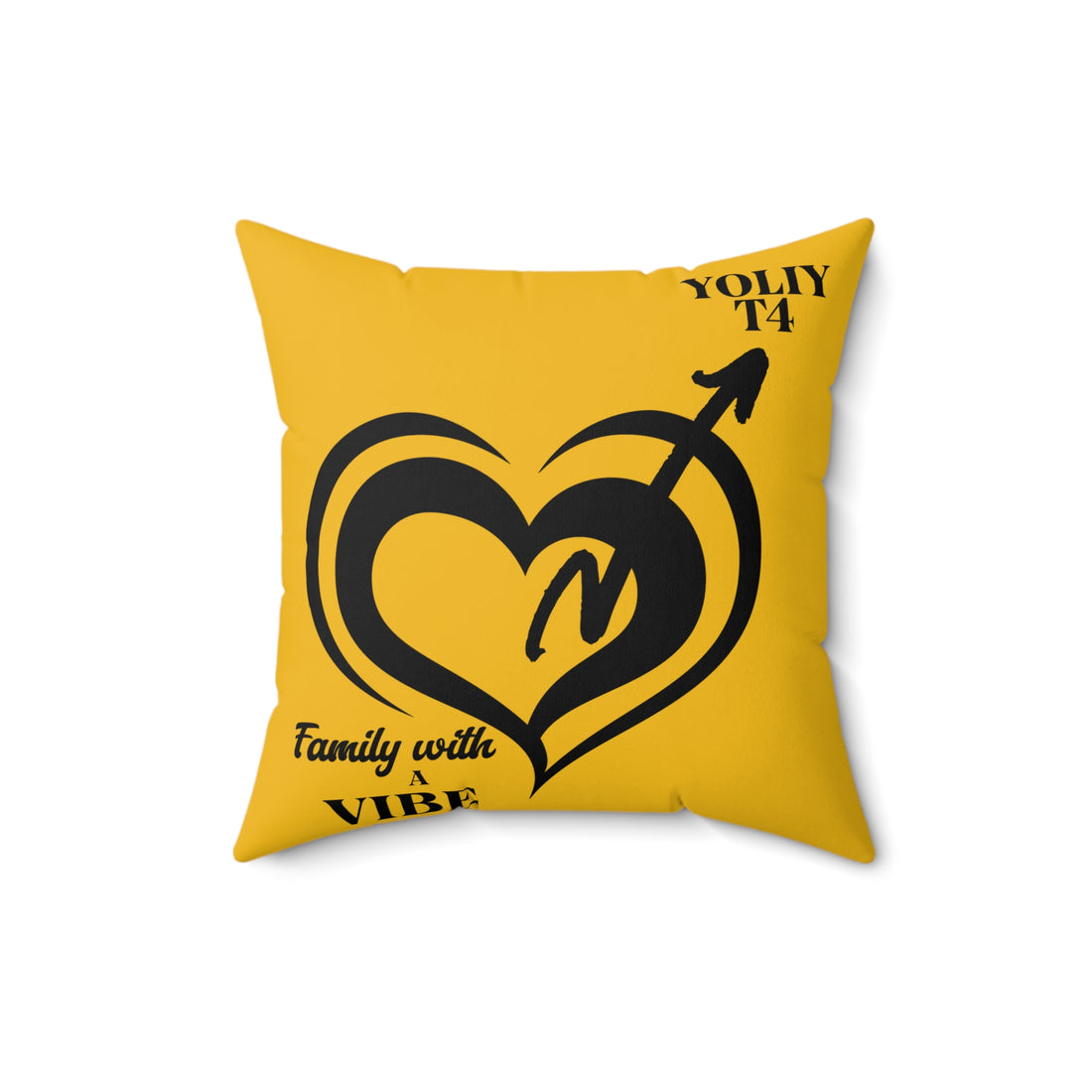 YOLIY T4 "Yellow"Family Vibe Square Pillow