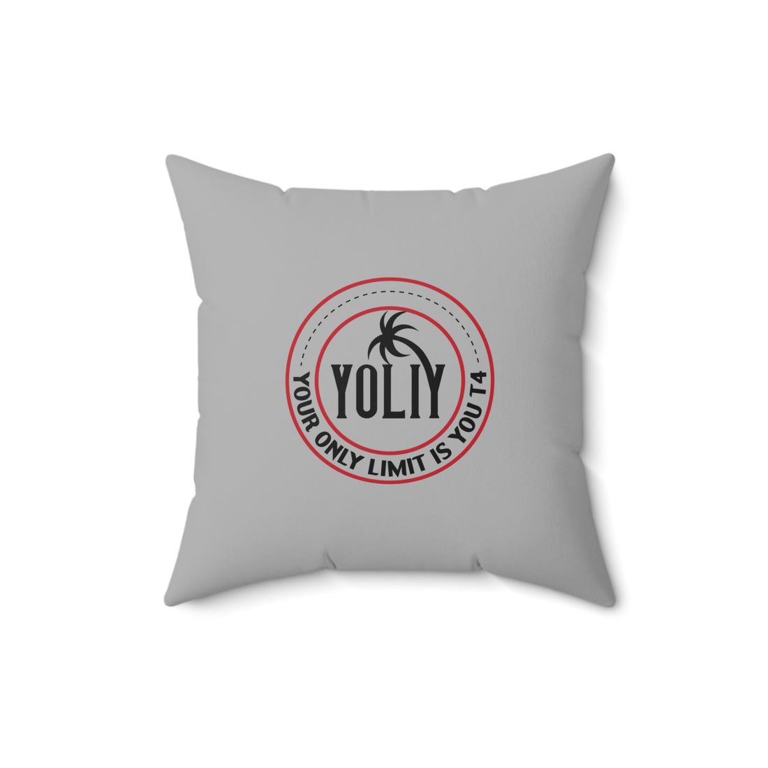 YOLIY T4 "Grey" Circle Palm Tree Circle Pillow