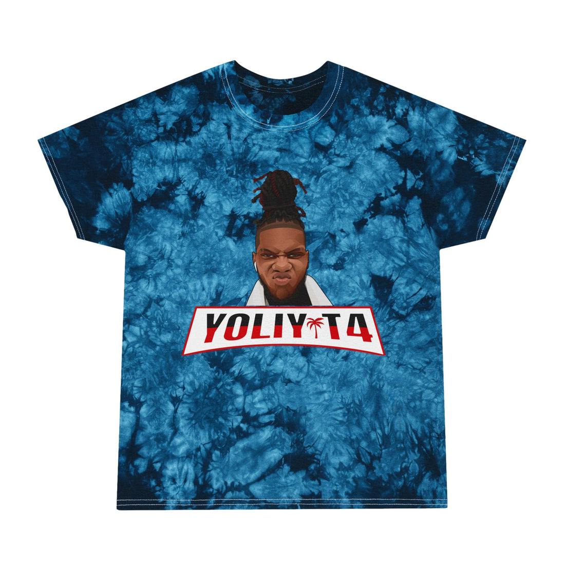 YOLIY T4 Founder Big Block Motivational Tie-Dye Tee