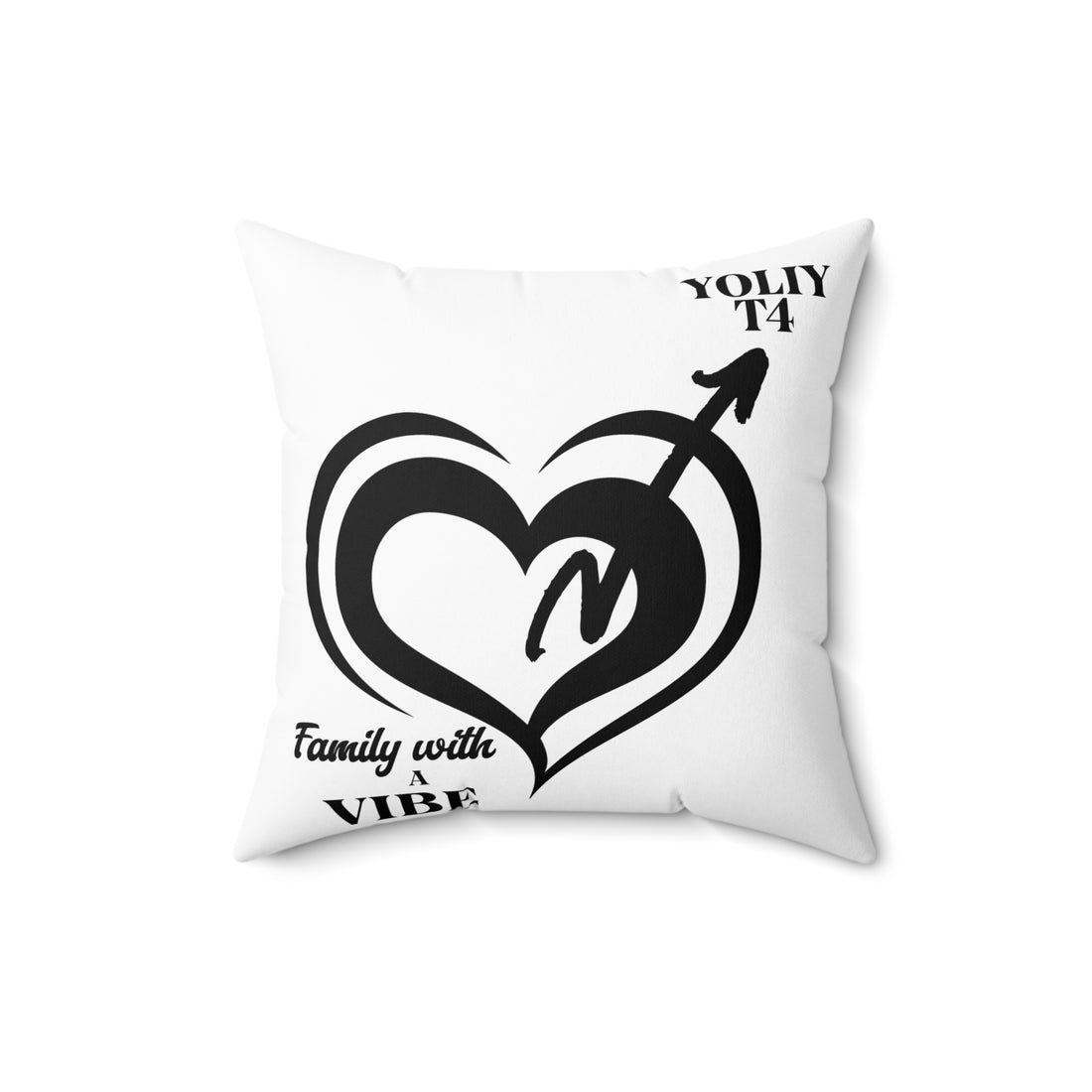 YOLIY T4 "White" Family Vibe Square Pillow