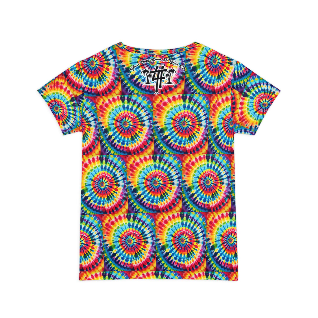 YOLIY T4 Tie-Dye Women's Short Sleeve Shirt - Fun, Colorful Summer Top