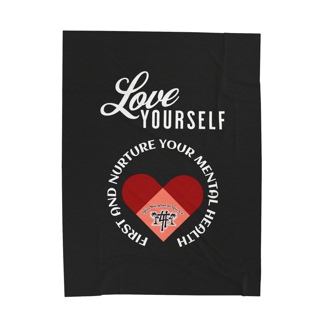 YOLIY T4 "Black" Love Yourself  Velveteen Plush Blanket