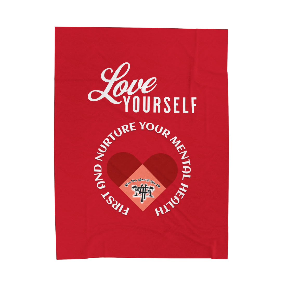 YOLIY T4 "Red" - Love Yourself  Velveteen Plush Blanket