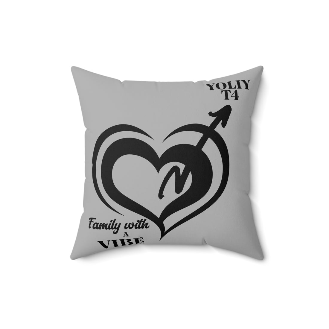 YOLIY T4 "Grey" Family Vibe Square Pillow