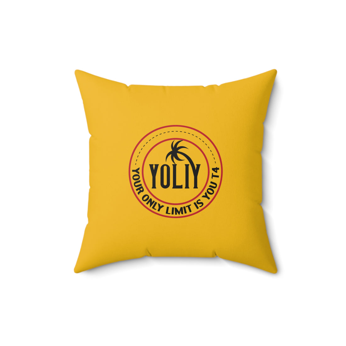 YOLIY T4 "Yellow" Circle Palm Tree Circle Pillow