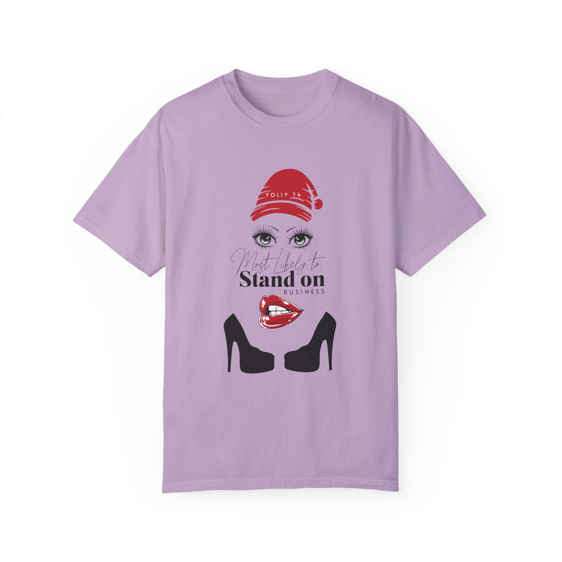 YOLIY T4 - Ms. Claus "Most Likely to Stand on Business" T-shirt