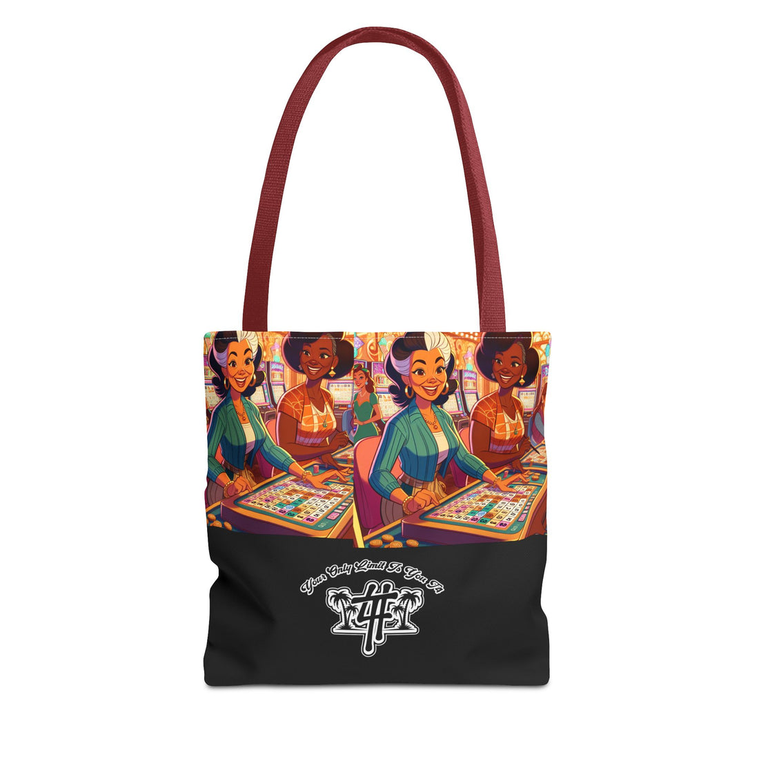 AI (Combined Generated) YOLIY T4  Vibrant Bingo Duo Night Tote Bag - Fun & Stylish Everyday Carry