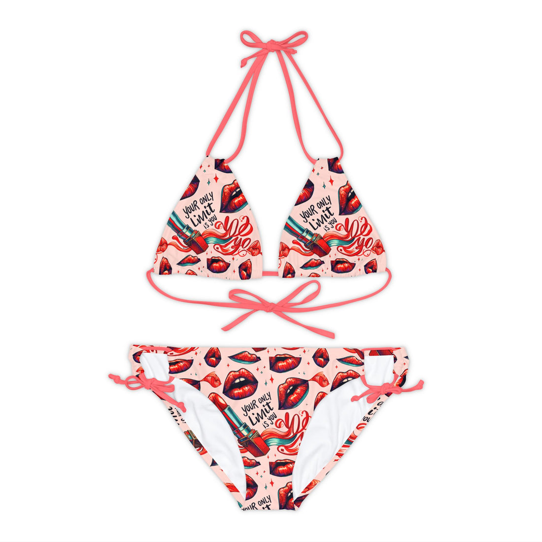 YOLIY T4 Combined AI Generated Design - Swimwear Strappy Bikini Set