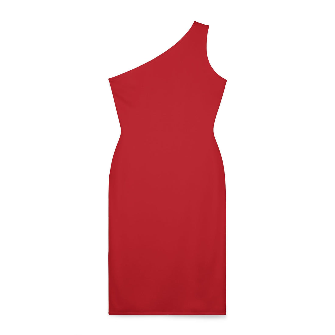 YOLIY T4 "Red" Chic Asymmetrical Shoulder Dress