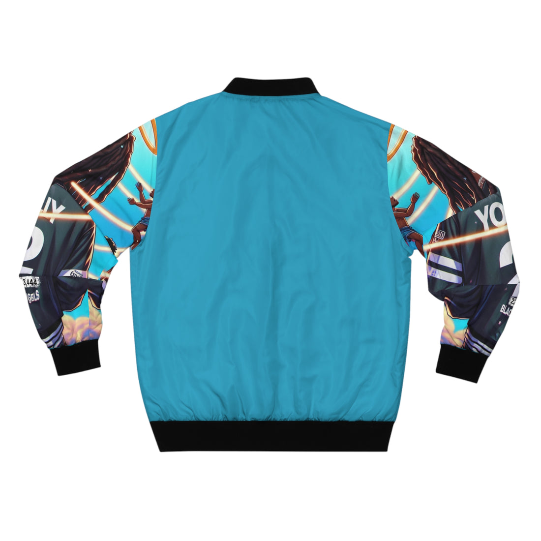 YOLIY T4 "Black & Turquoise" Angel "Bomber Jacket -