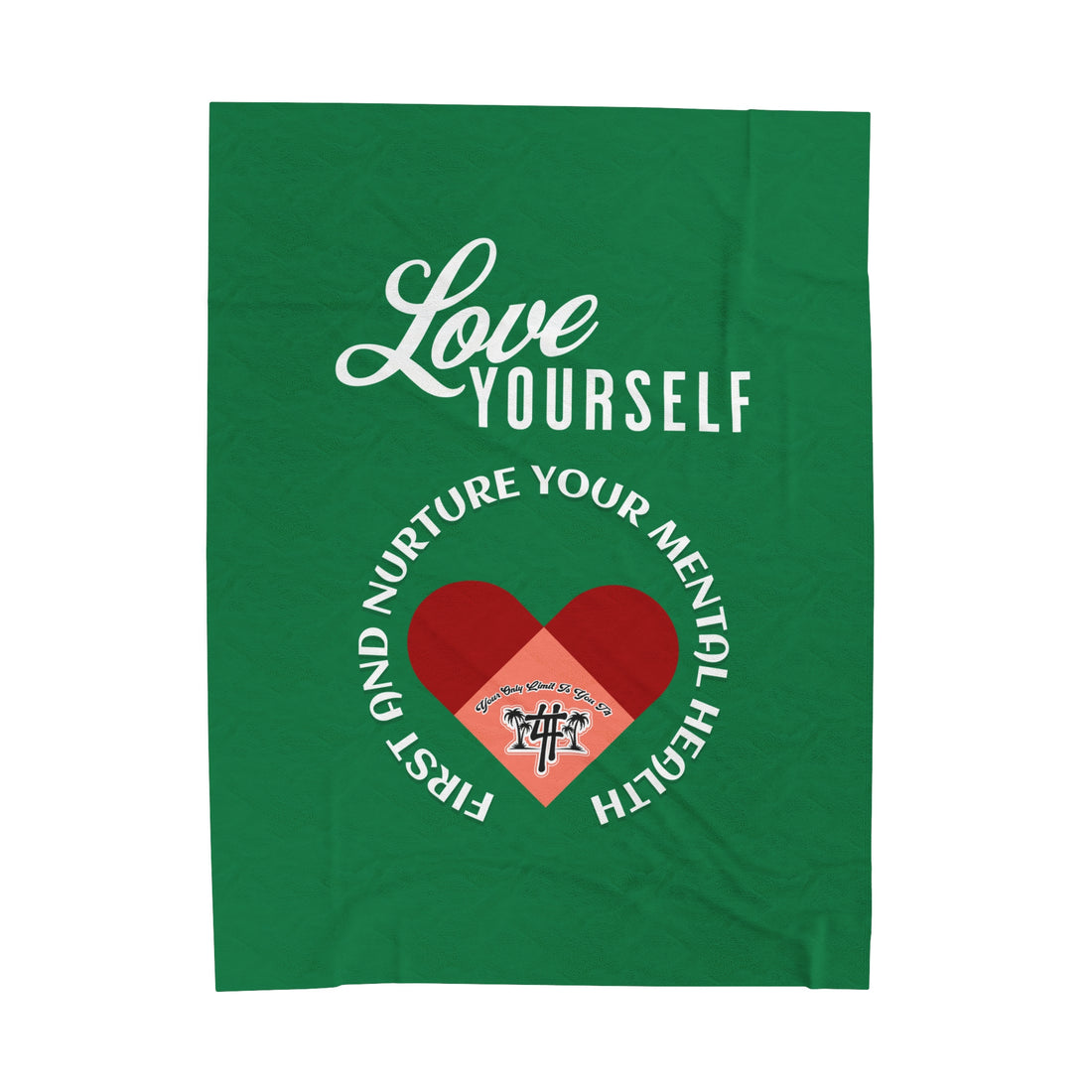 YOLIY T4 "Green" - Love Yourself  Velveteen Plush Blanket