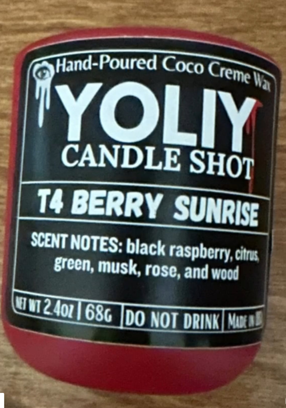 T4 Berry Sunrise Candle Shot