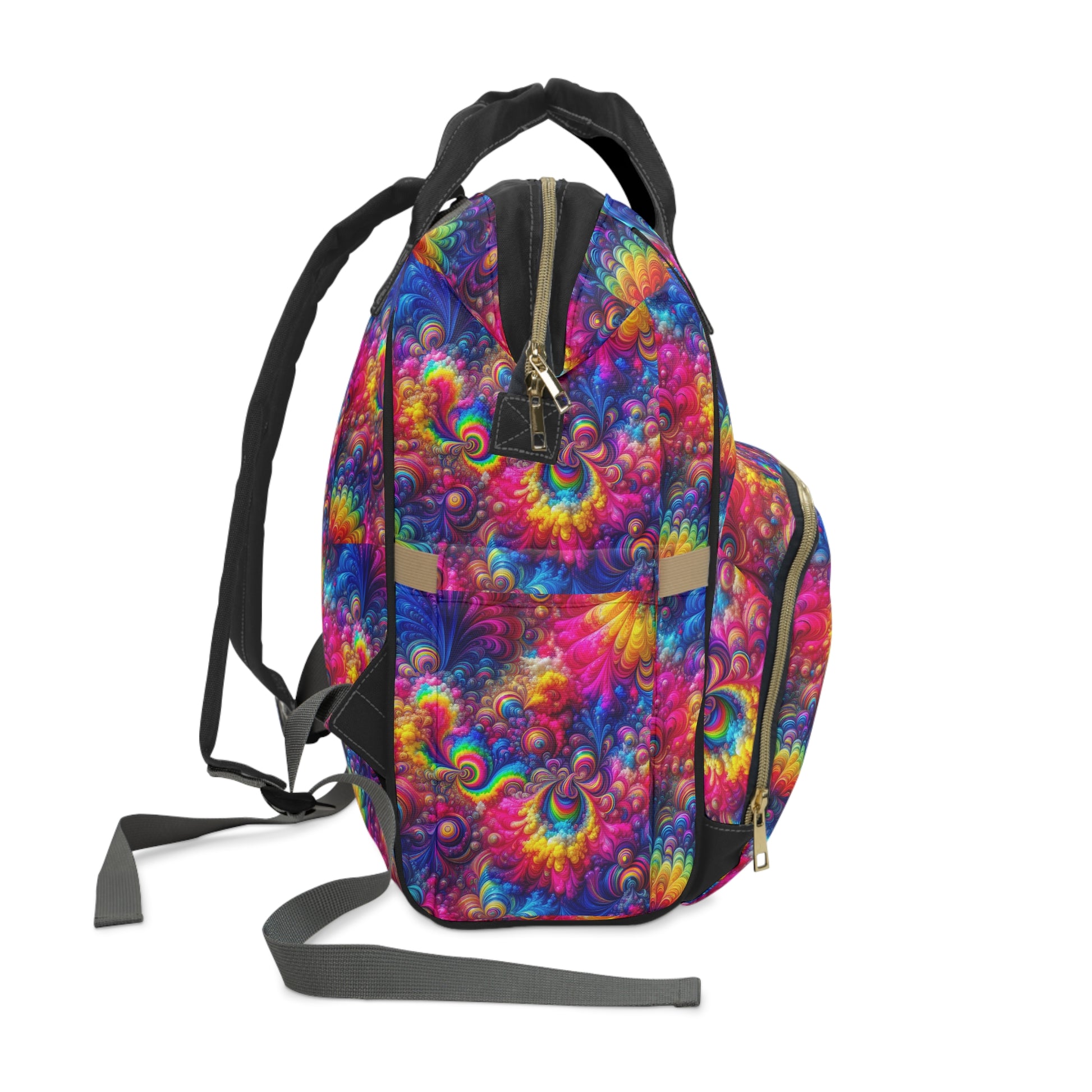 AI (Combined Generated) YOLIY T4 'Tie-Dyed" Right Side Diaper Backpack